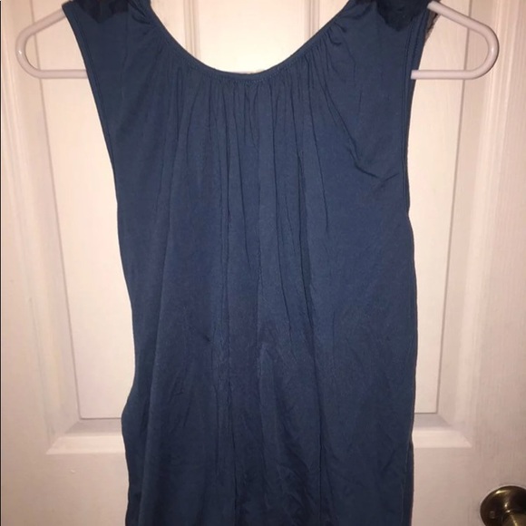 Silence + Noise Teal Studded Drape Top Hipster Mod - Picture 4 of 4